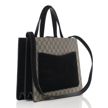 Gucci GG Supreme Monogram Dionysus Tote Beige Black 2 of 13