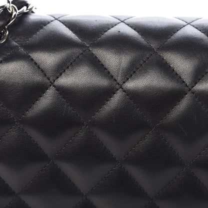 Chanel Lambskin Quilted Jumbo Double Flap Black 8 of 20