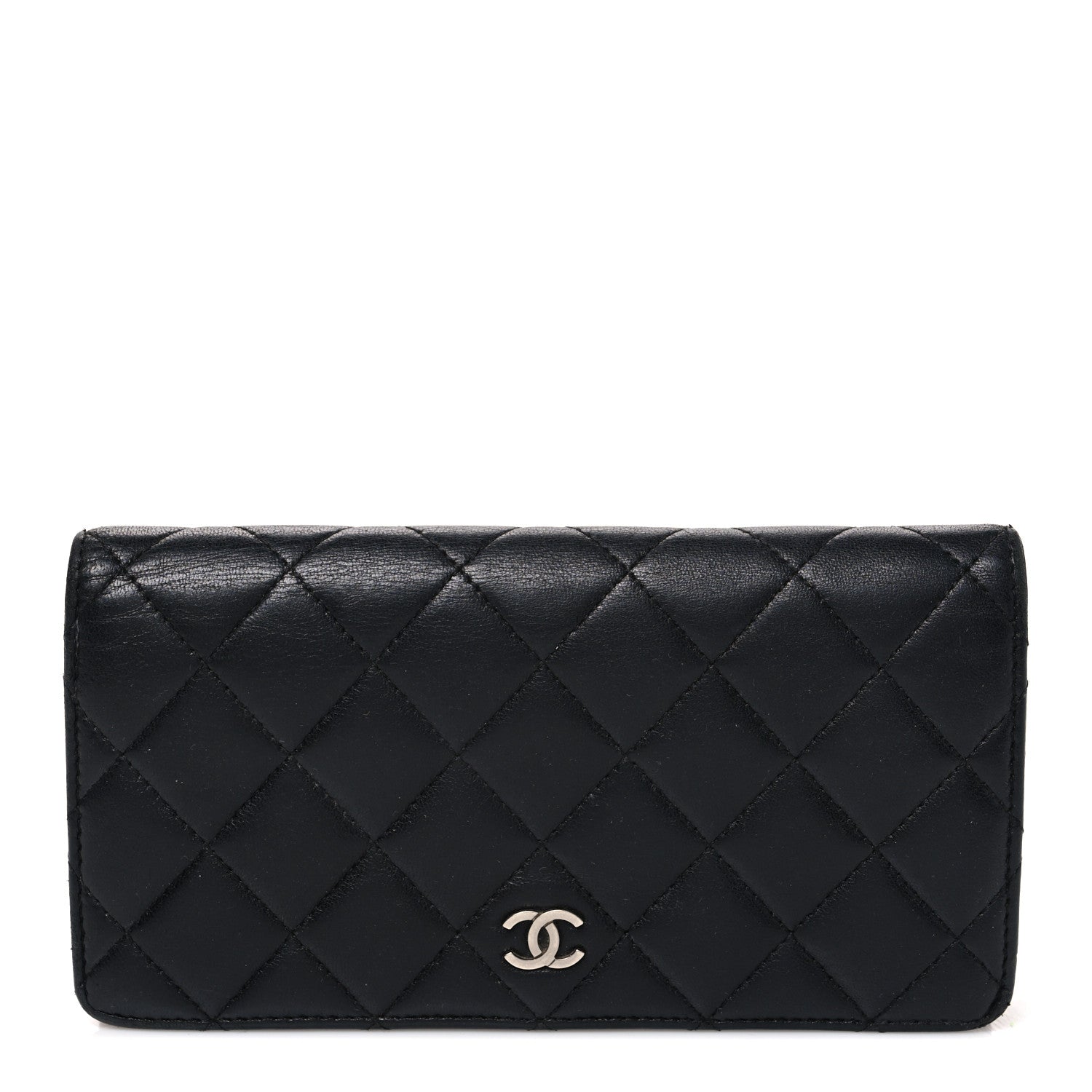 Chanel Lambskin Quilted Yen Wallet Black 1 of 8