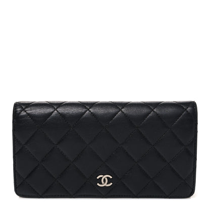 Chanel Lambskin Quilted Yen Wallet Black 1 of 8