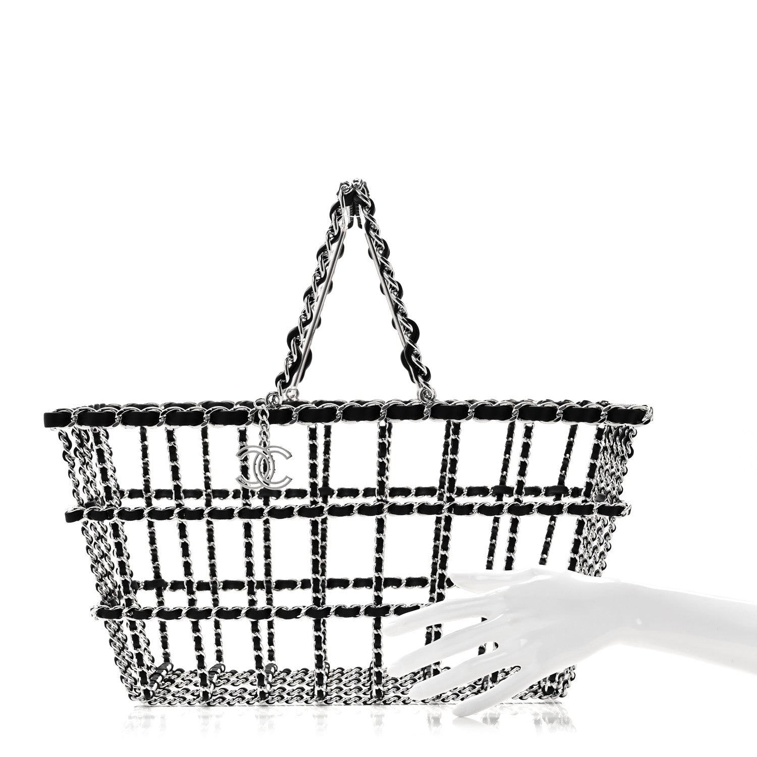 【本物保証】■タイムセール7月13日20~23時　CHANEL バッグ 三越正規 Chanel Brass Calfskin Large Grocery By Chanel Shopping Basket