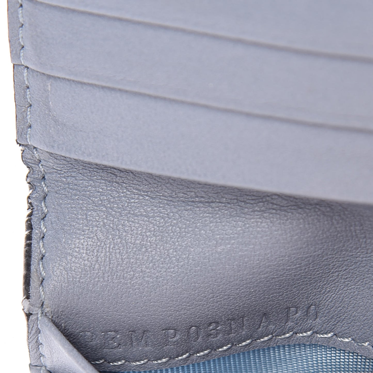 Nappa Rockstud Spike Compact Zip Around Wallet Blue