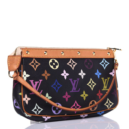 Louis Vuitton Monogram Multicolor Pochette Accessories Black 3 of 15