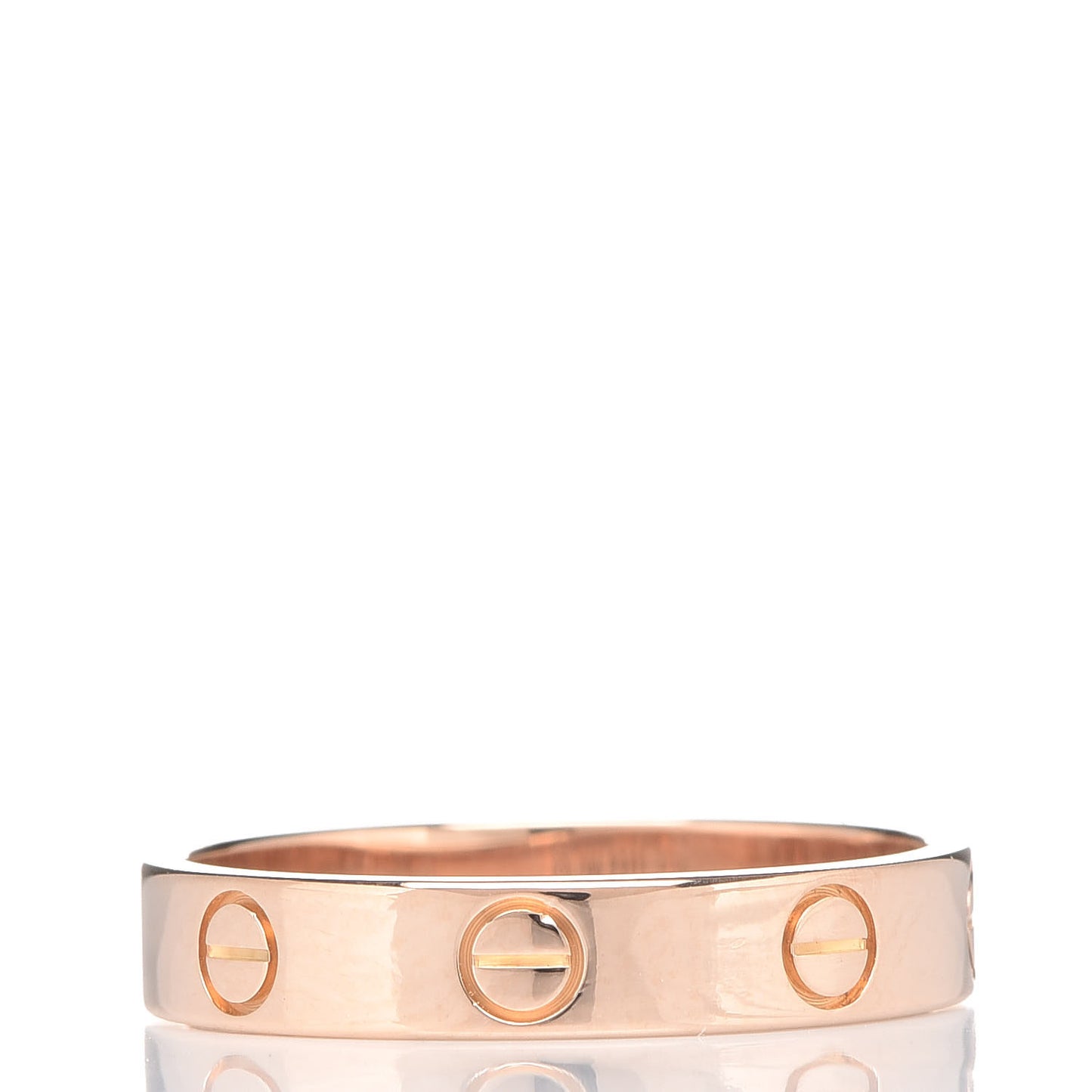 18K Pink Gold 3.5mm LOVE Wedding Band Ring 54 6.75