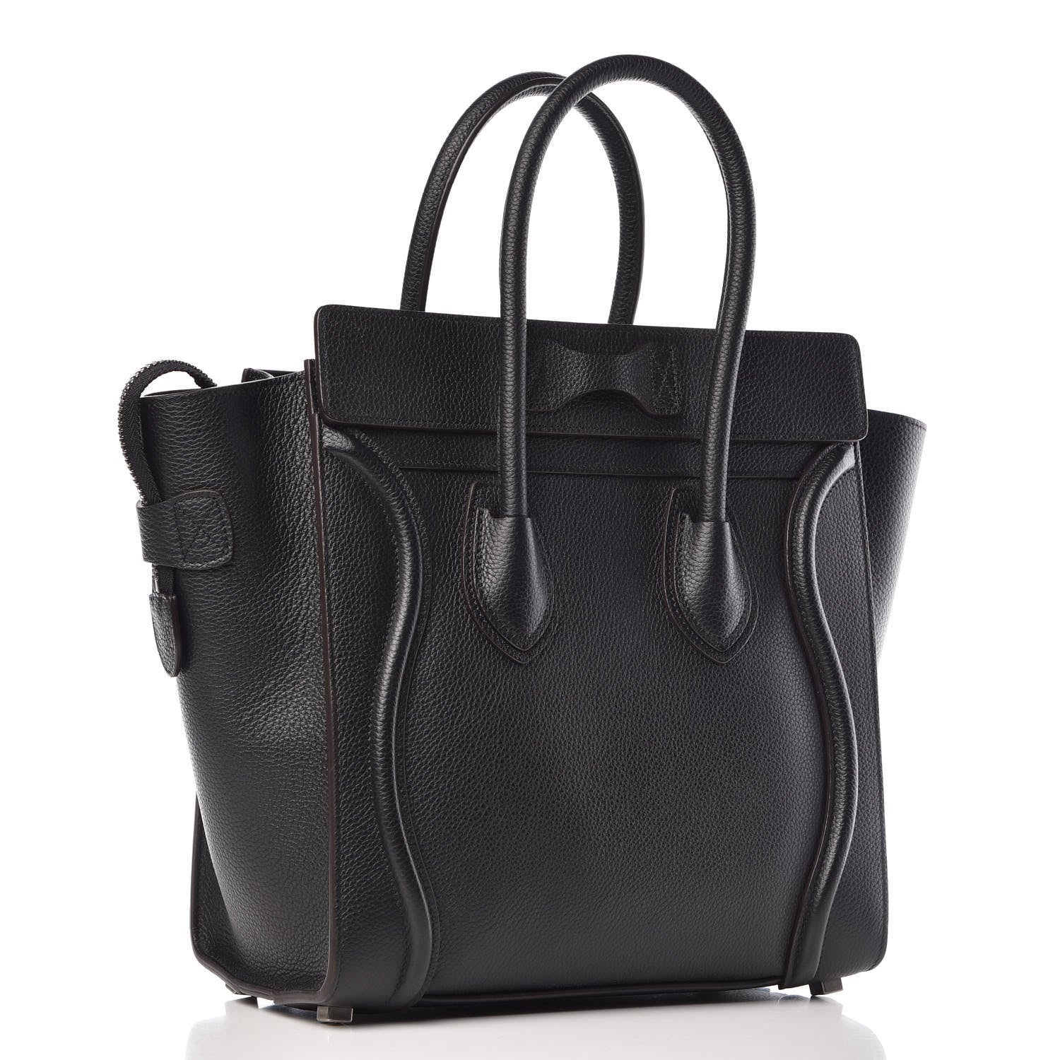 Celine Drummed Calfskin Micro Luggage Black 3 of 9
