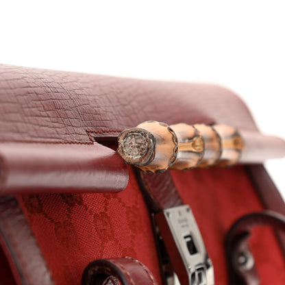 Gucci Monogram Bamboo Bullet Bag Red 12 of 17