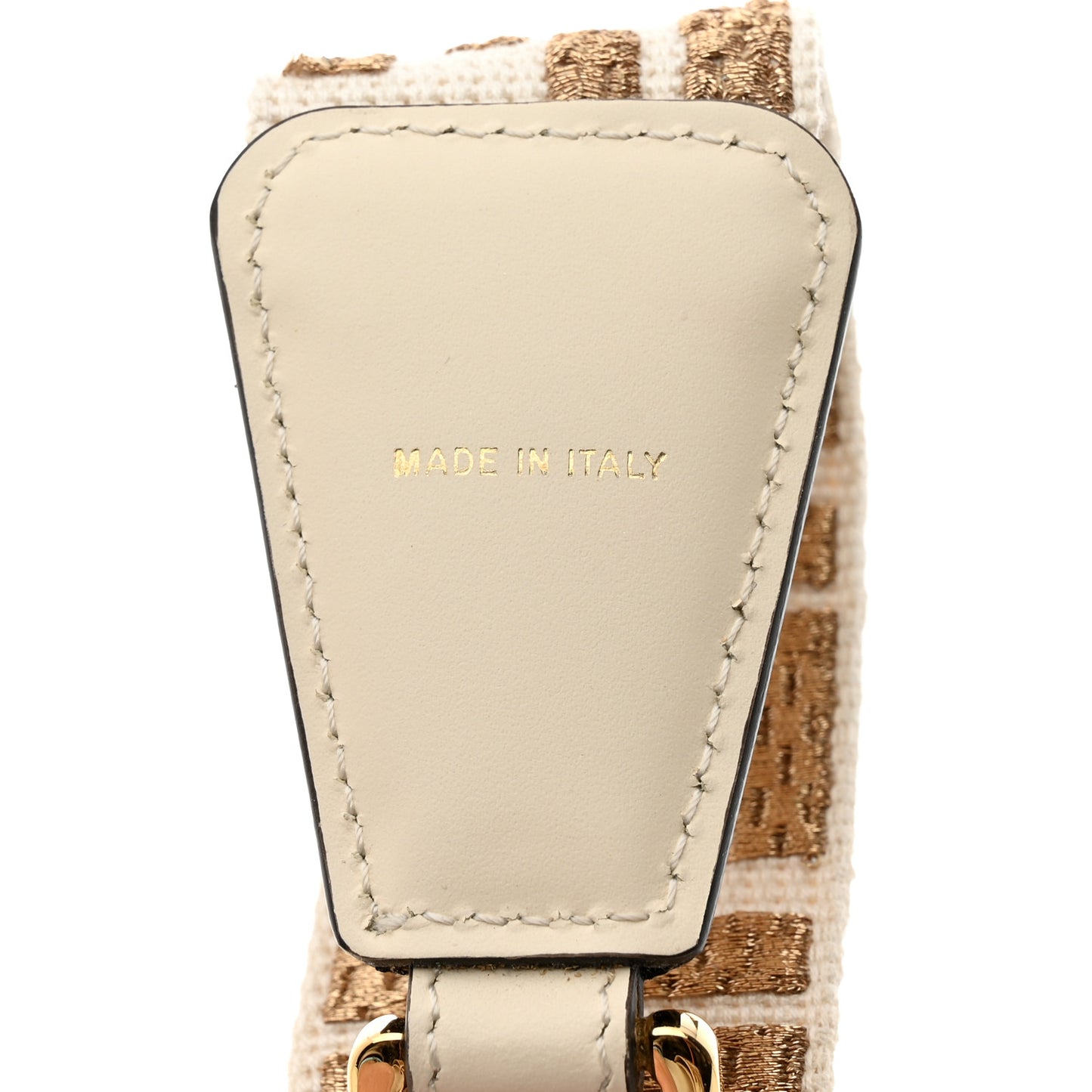 Jacquard Ribbon Vitello King FF Bi-Color Intreccio Adjustable Strap You Beige