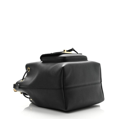 Louis Vuitton Calfskin Lockme Bucket MM Black 4 of 10