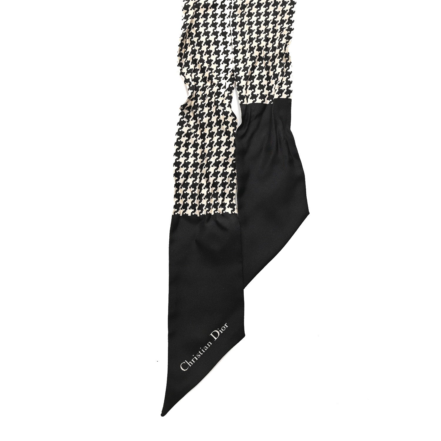 Christian Dior Silk 30 Montaigne Mitzah Scarf Black White 2 of 3