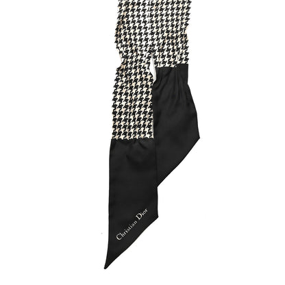 Christian Dior Silk 30 Montaigne Mitzah Scarf Black White 2 of 3