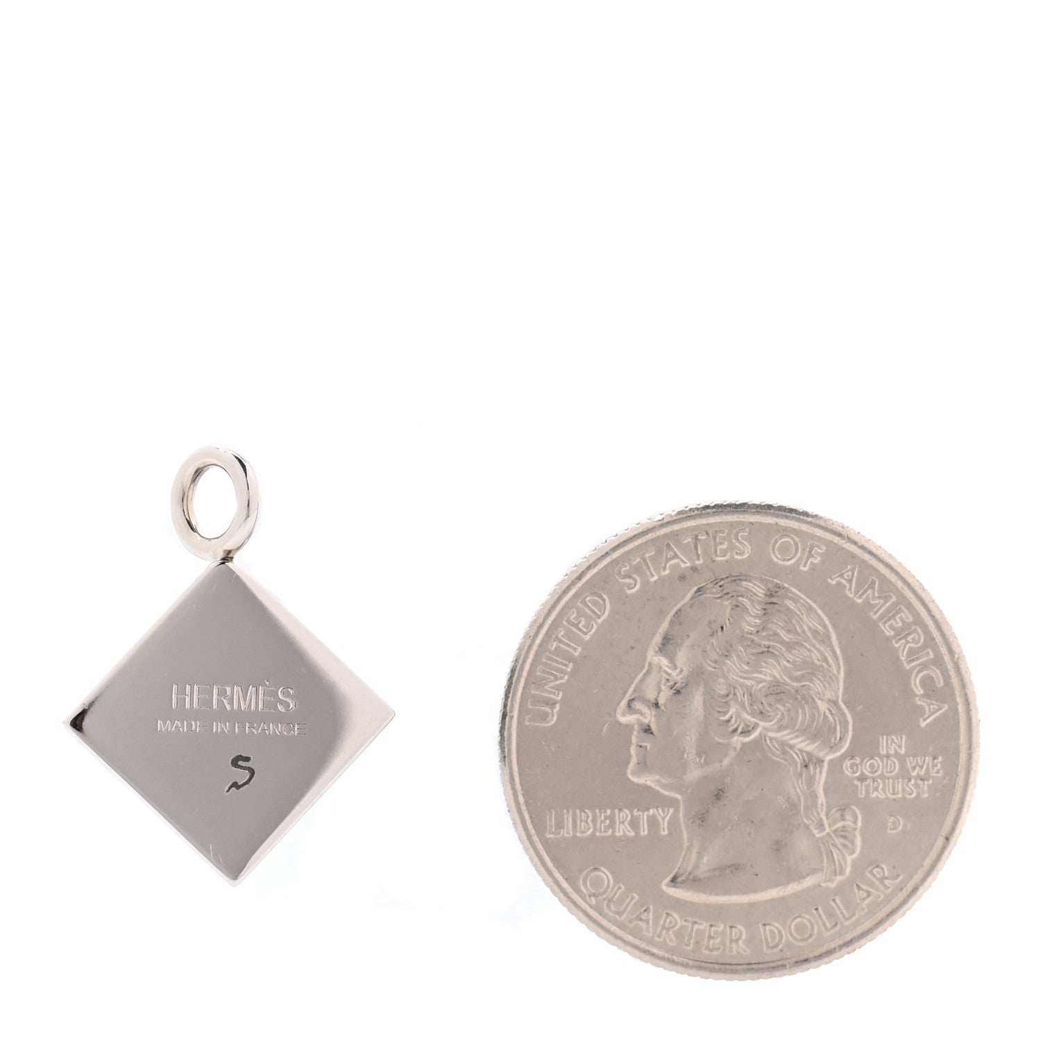 Hermes Palladium Medor Folk Pendant Charm Black 2 of 3