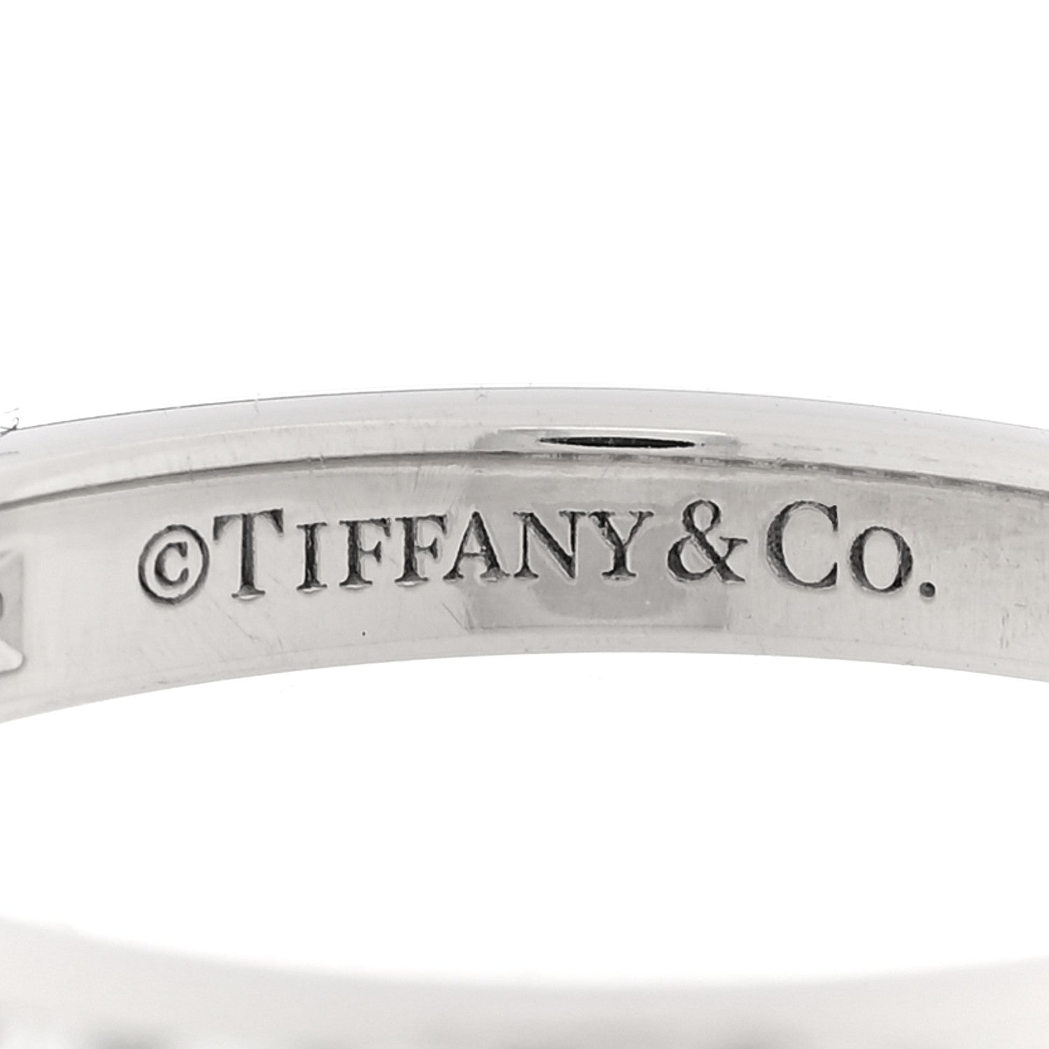 Tiffany Platinum Diamond 2.5mm Half Circle Wedding Band Ring 51 5.75 4 of 4
