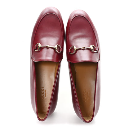 Gucci Betis Glamour Calfskin Womens Jordaan Loafers 39 Rosso Ancora 2 of 10
