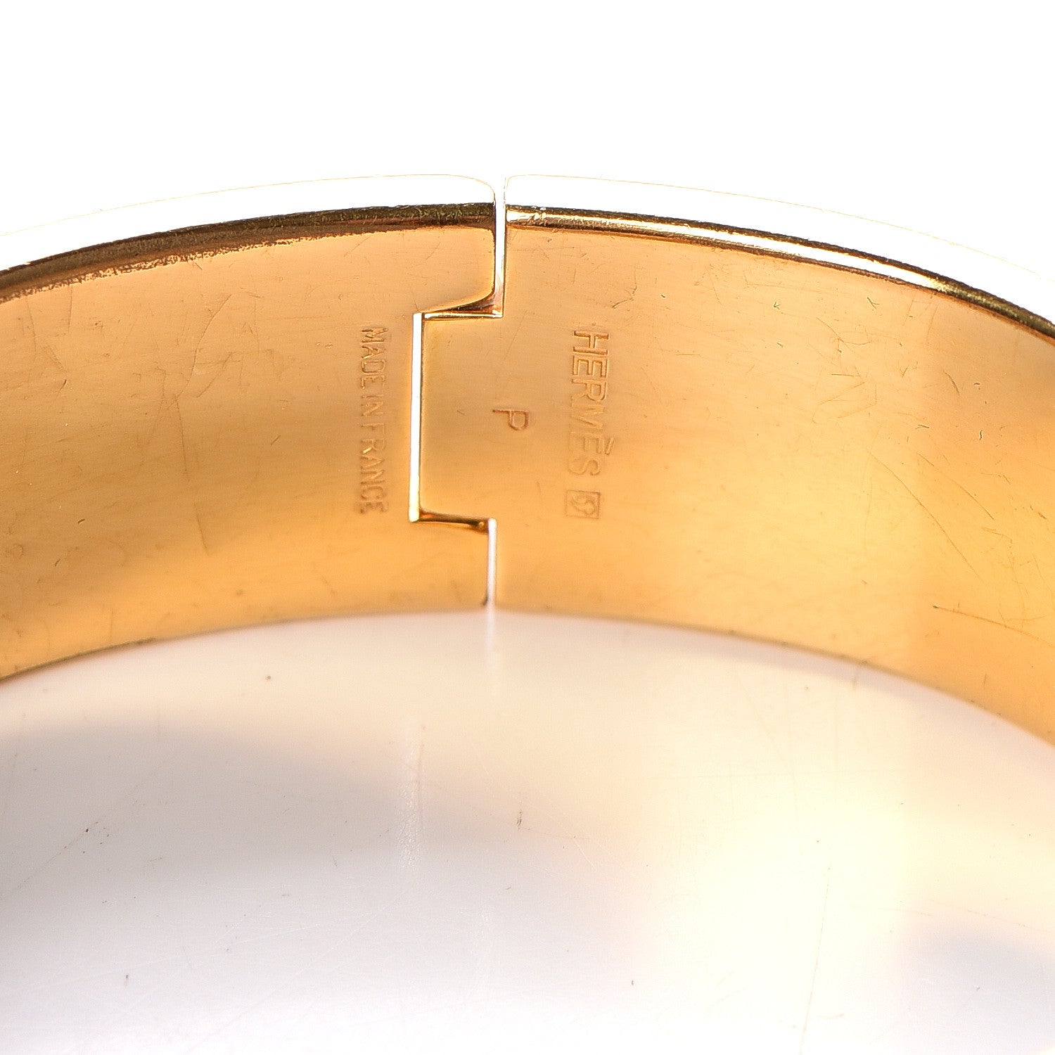 Hermes Enamel Wide Clic Clac H Bracelet GM Orange 4 of 6