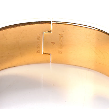 Hermes Enamel Wide Clic Clac H Bracelet GM Orange 4 of 6
