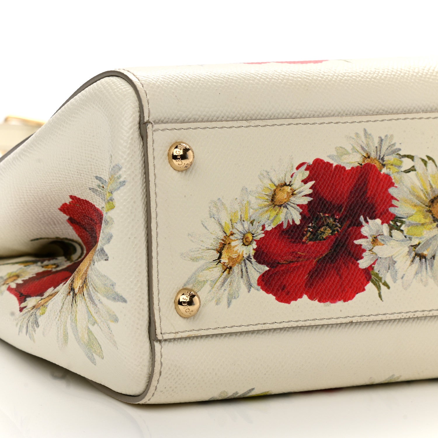 Dolce & Gabbana Dauphine St.Giap Papaveri Print Medium Miss Sicily Satchel White Multicolor 9 of 14