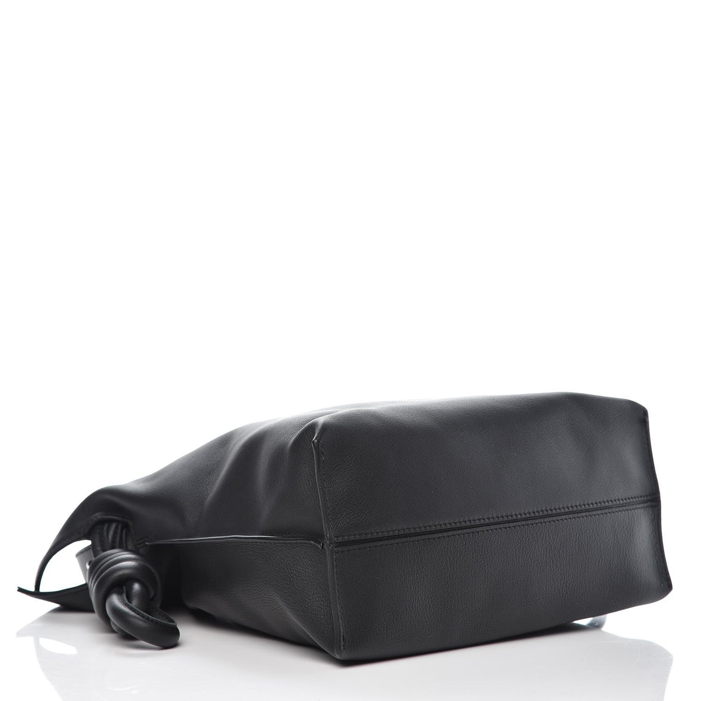 Calfskin Flamenco Knot Bag Black