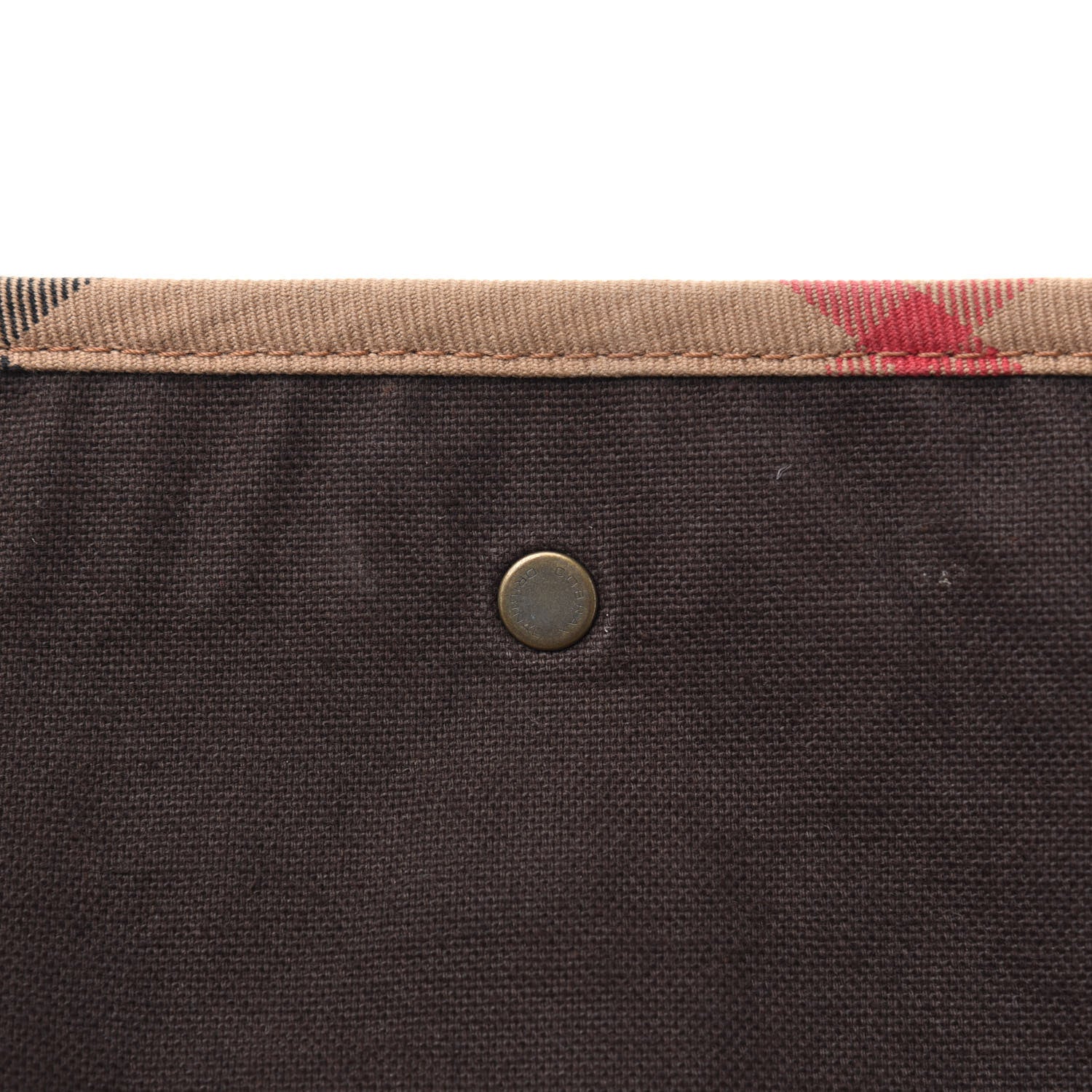 Burberry Calfskin House Check Trim Bates Shoulder Bag Cognac 9 of 33