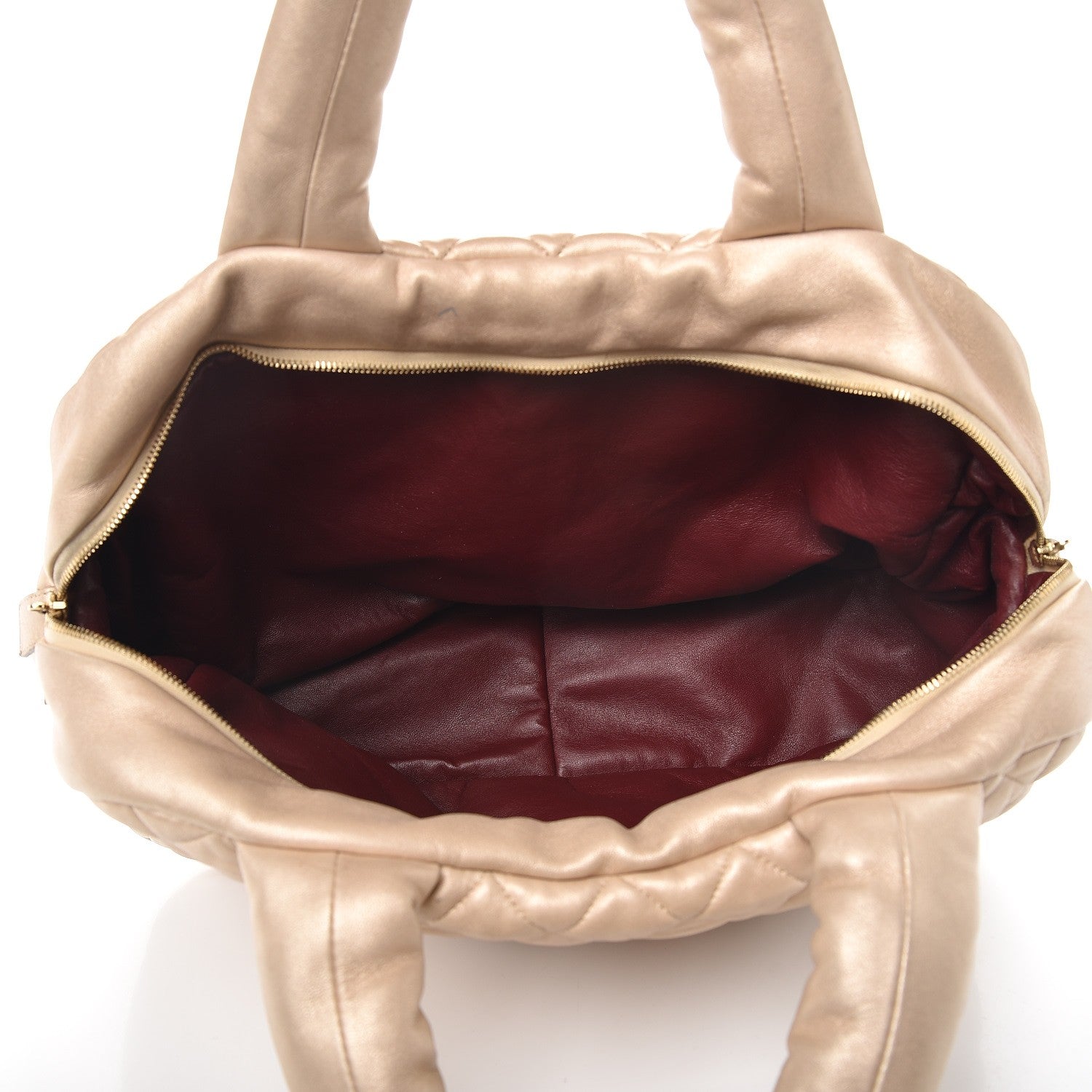 Chanel Metallic Lambskin Coco Cocoon Bowler Light Gold 5 of 16