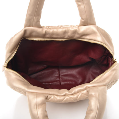 Chanel Metallic Lambskin Coco Cocoon Bowler Light Gold 5 of 16