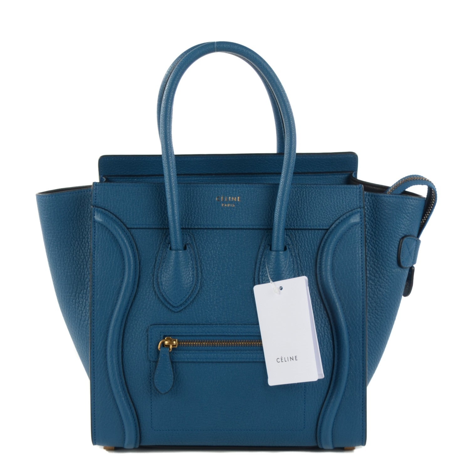 Celine Goatskin Micro Luggage Deepsea 1 of 8