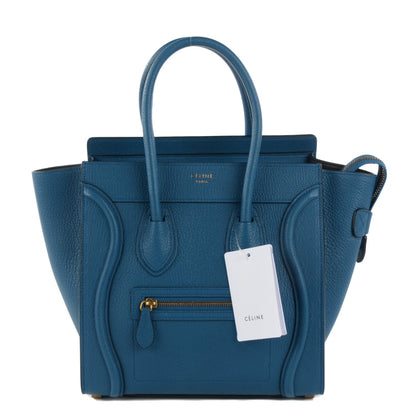 Celine Goatskin Micro Luggage Deepsea 1 of 8