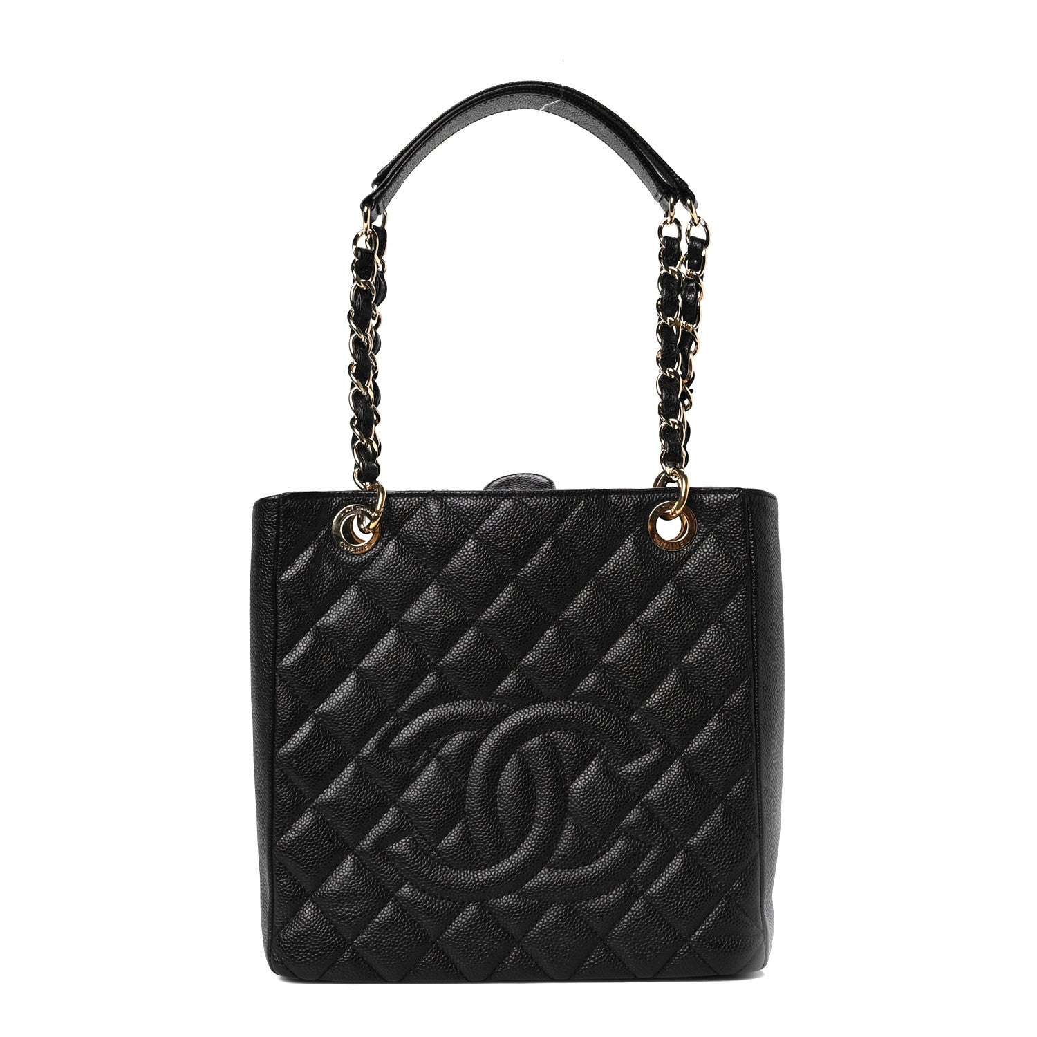 Chanel Caviar Quilted Petit Shopping Tote PST Black 1 of 7