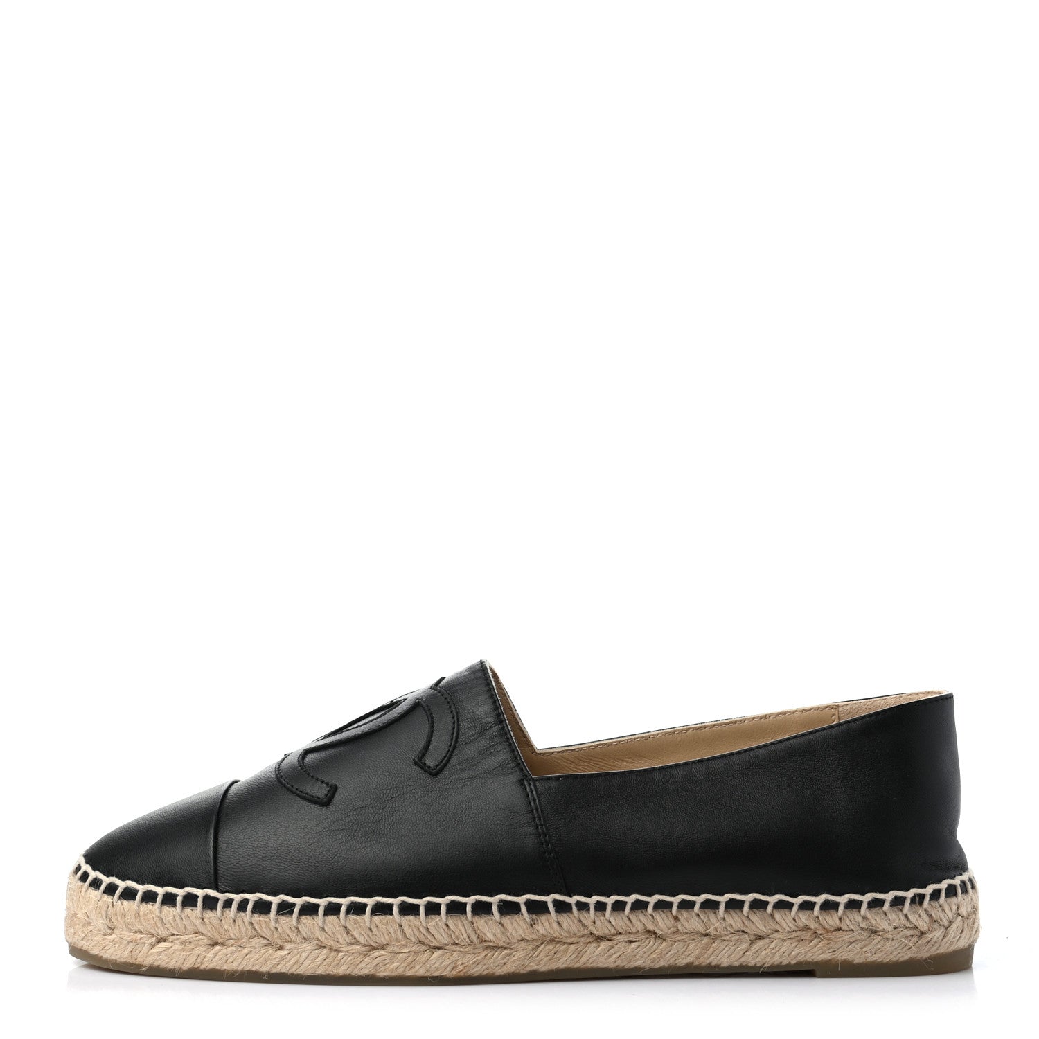 Chanel Lambskin CC Espadrilles 41 Black 1 of 7