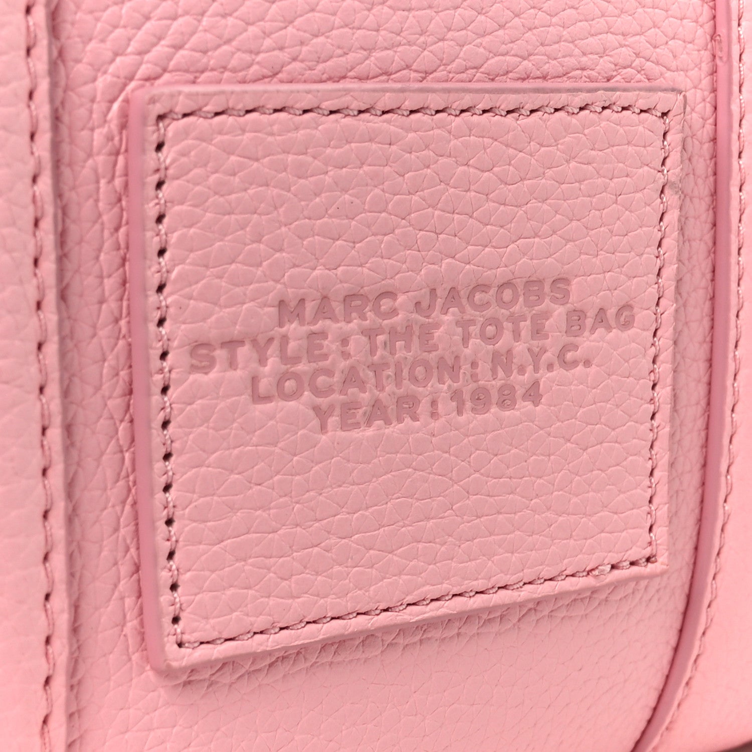 Marc Jacobs Grained Calfskin Small The Tote Bag Ribbon Pink 8 of 11