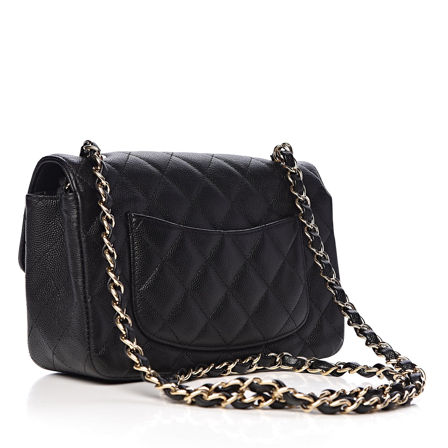 Caviar Quilted Mini Rectangular Flap Black