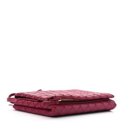Bottega Veneta Nappa Intrecciato Flap Crossbody Amaranto 3 of 9