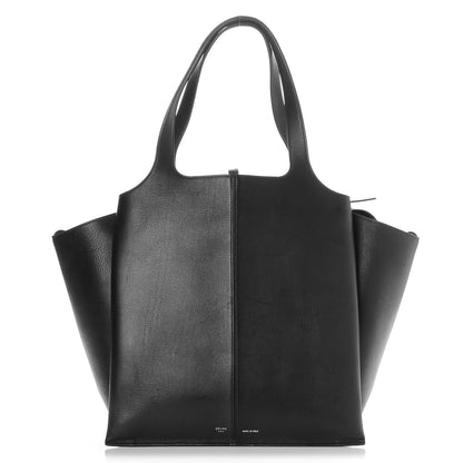 Celine Supple Natural Calfskin Vertical Tri-Fold Bag Black 1 of 10