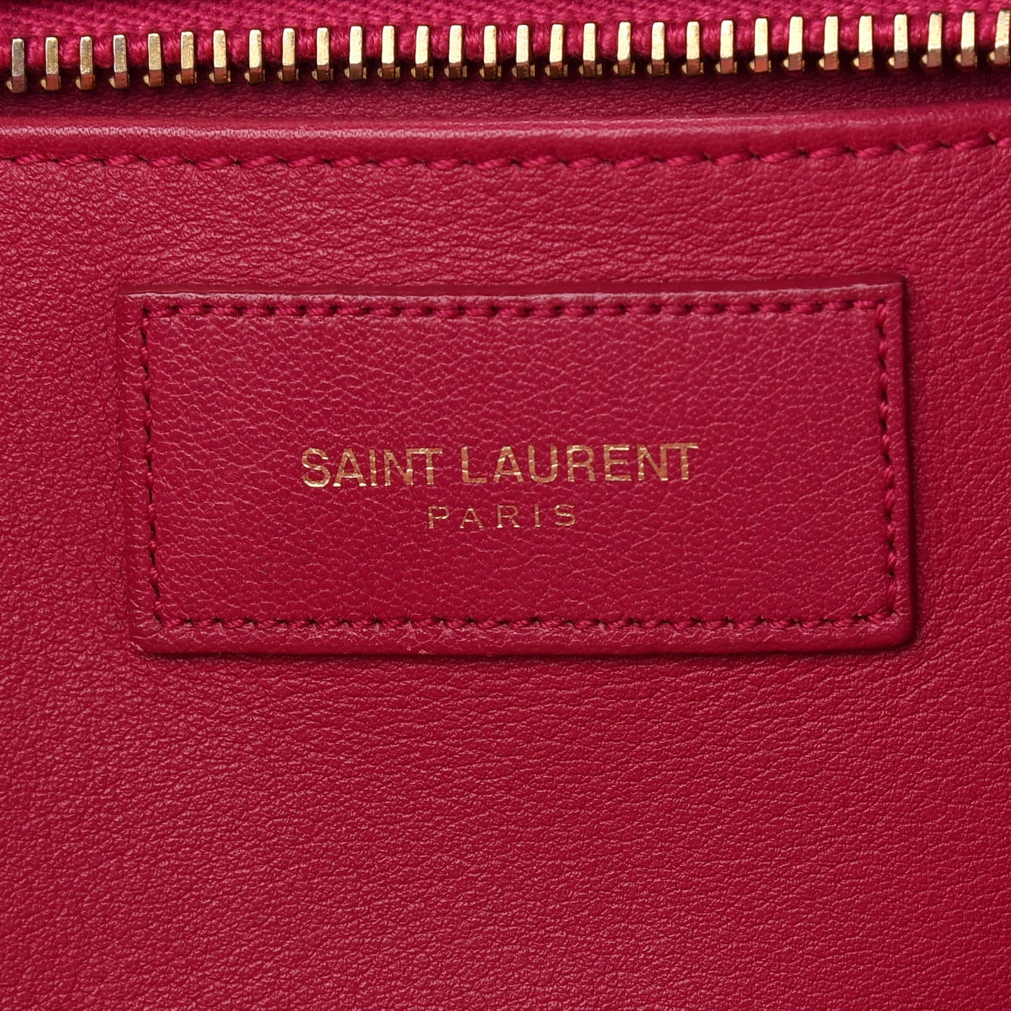 Calfskin Small Classic Y Cabas Fuchsia