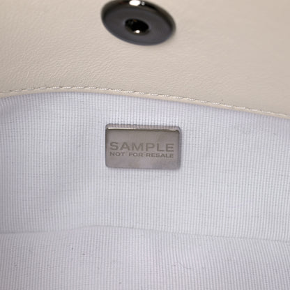 Chanel Printed Lambskin Logo CC Envelope Clutch With Chain White 10 of 13