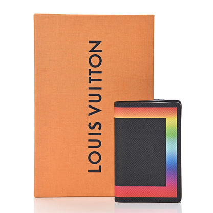 Louis Vuitton Taiga Rainbow Pocket Organizer Black 7 of 7