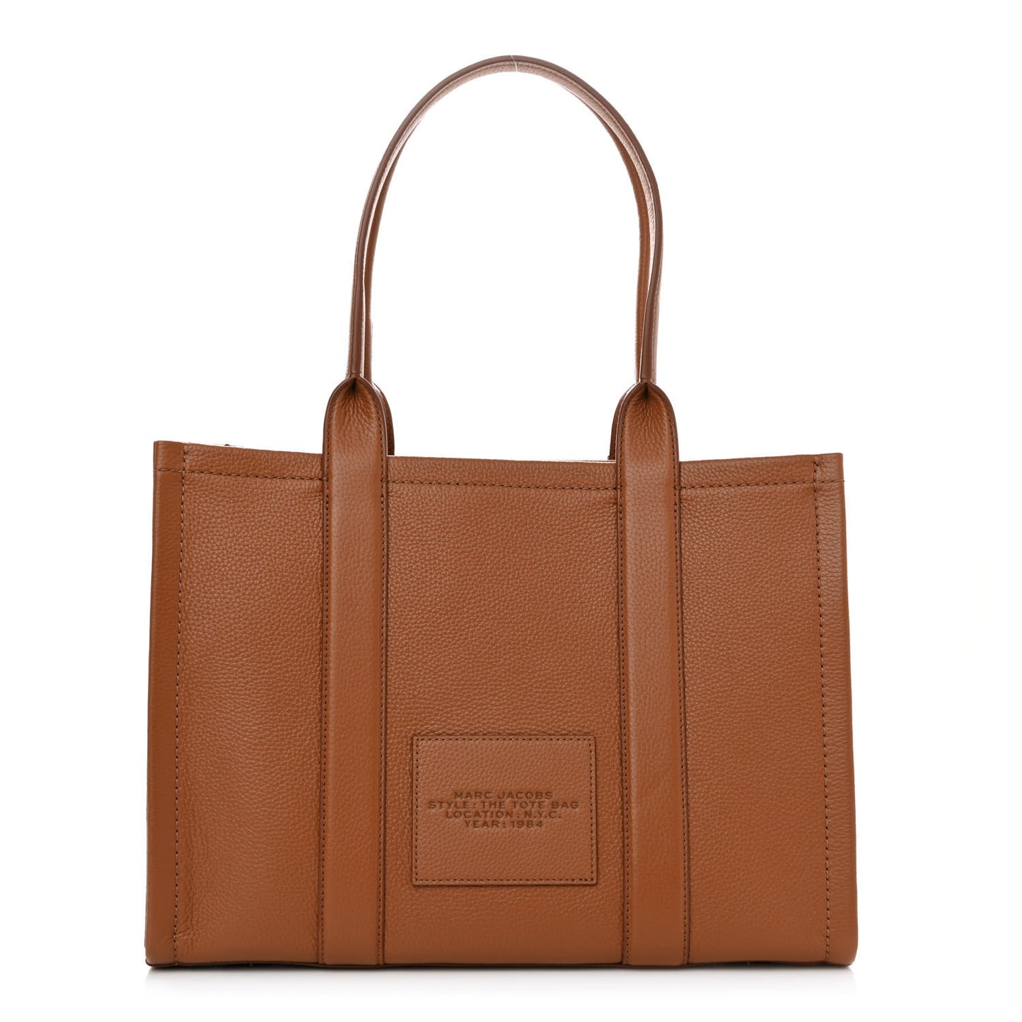 Grained Calfskin Large The Leather Work Tote Bag Argan Oil