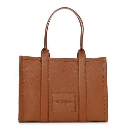 Marc Jacobs Grained Calfskin Large The Leather Work Tote Bag Argan Oil 1 of 12