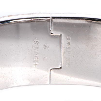 Hermes Enamel Clic Clac H Wide Bracelet PM Slate 3 of 5