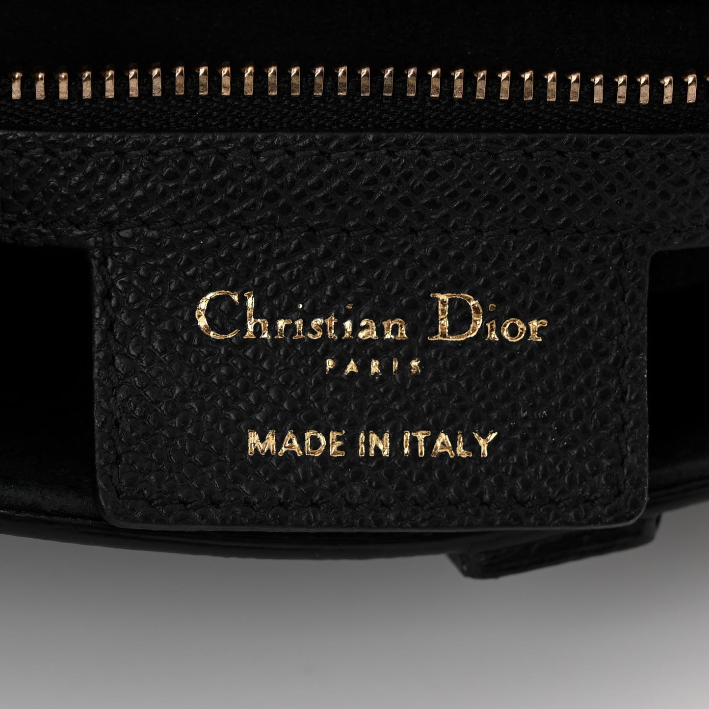 Grained Calfskin Saddle Bag With Strap Black