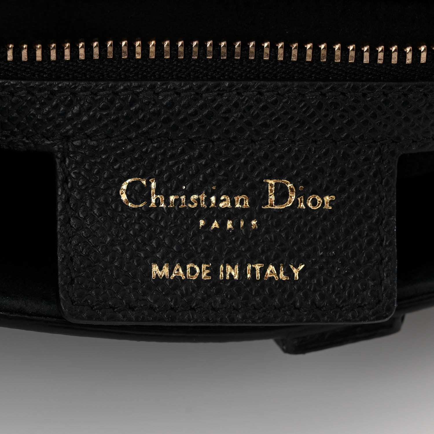 Christian Dior Grained Calfskin Saddle Bag With Strap Black 6 of 12