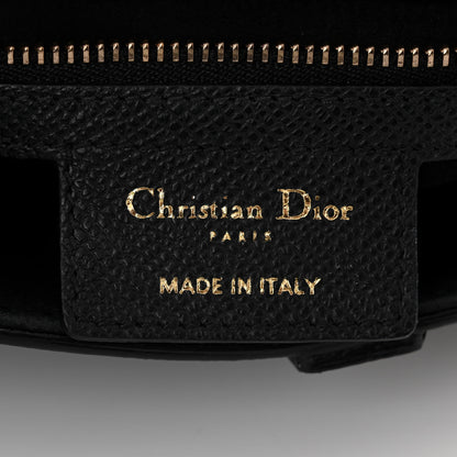 Christian Dior Grained Calfskin Saddle Bag With Strap Black 6 of 12