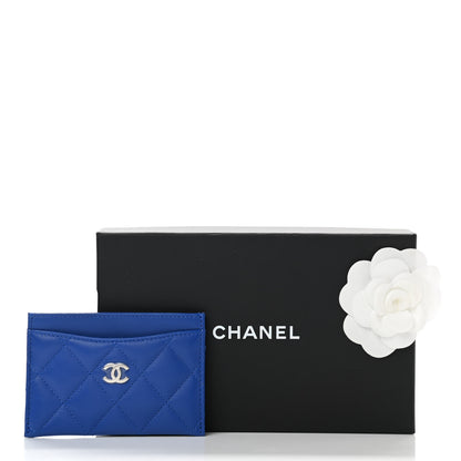 Chanel Lambskin Quilted Card Holder Blue 8 of 8