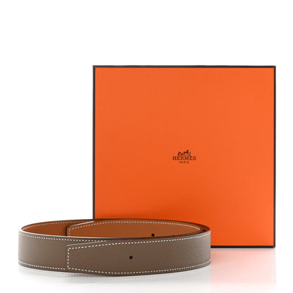 Hermes Epsom 32mm Belt Strap 75 30 Etoupe Gold 6 of 6