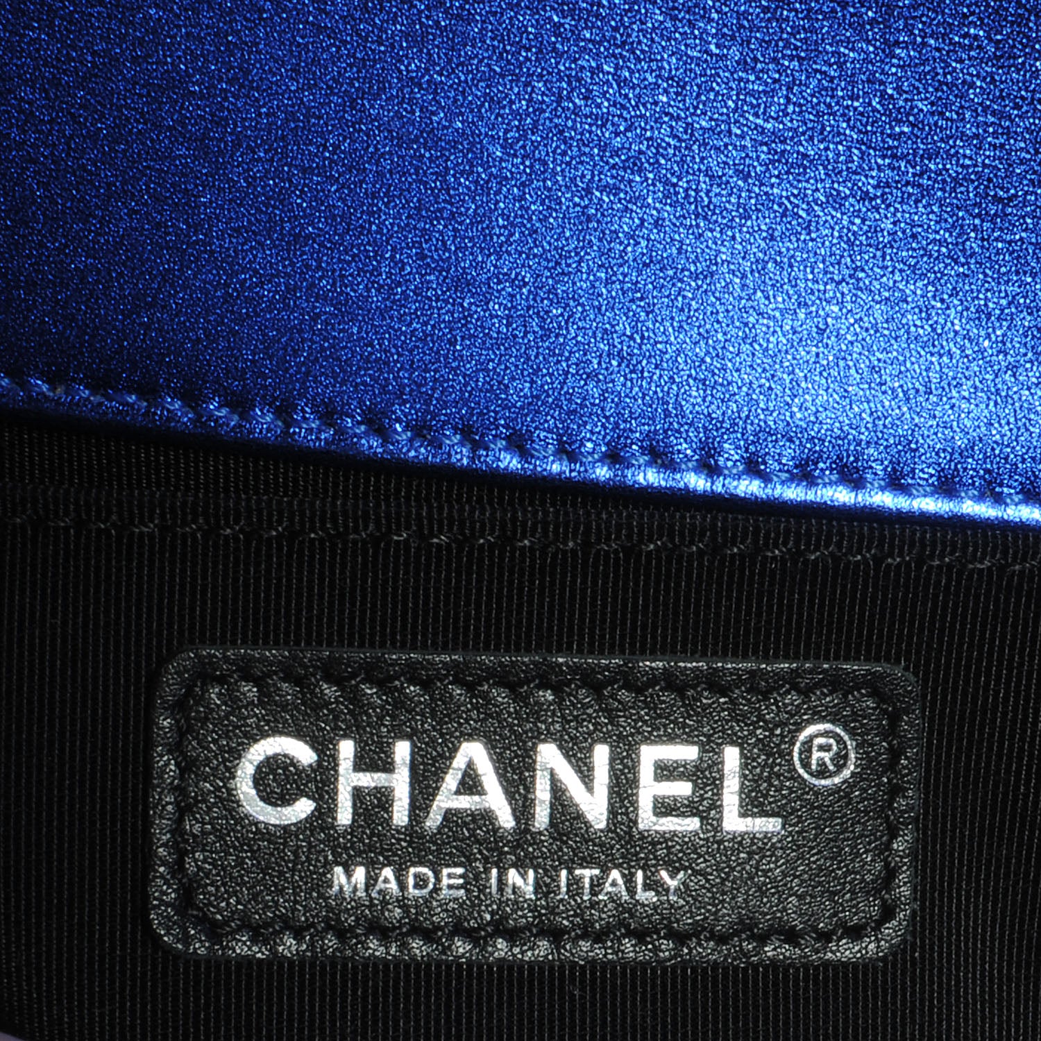 Chanel Patent Metallic Small Boy Flap Blue 8 of 9