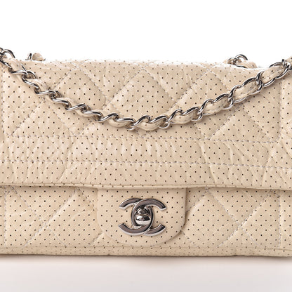 Chanel Aged Calfskin Perforated Small Flap Ivory 8 of 10