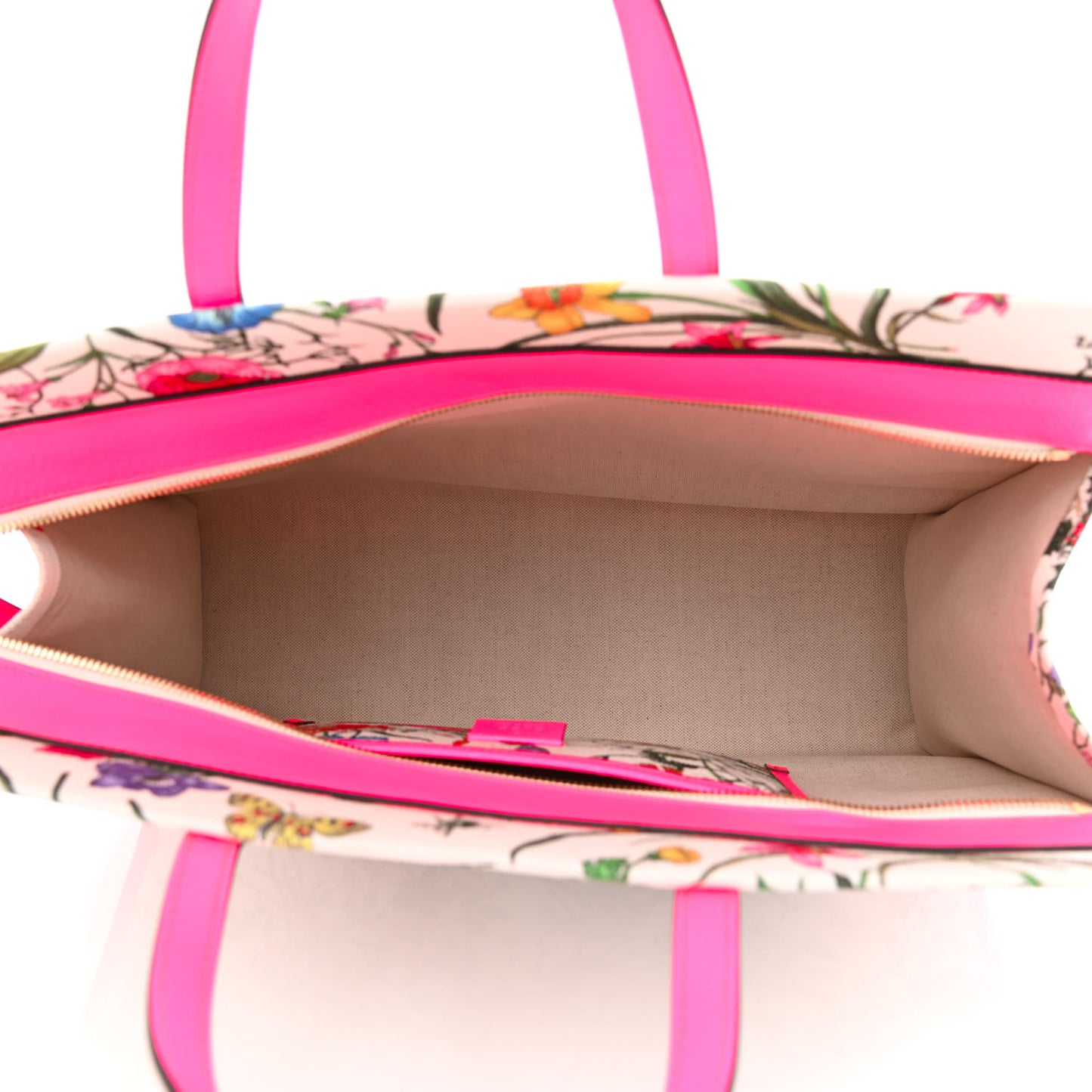 Canvas Large Flora Tote Pink Multicolor Fuchsia