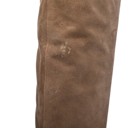 Chanel Suede Calfskin Chain Around High Boots 38.5 Beige 8 of 10