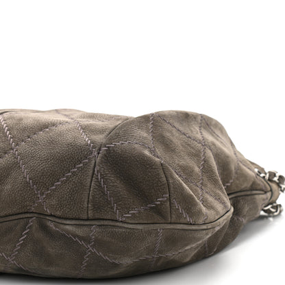 Chanel Suede Ultimate Stitch Hobo Grey 10 of 12
