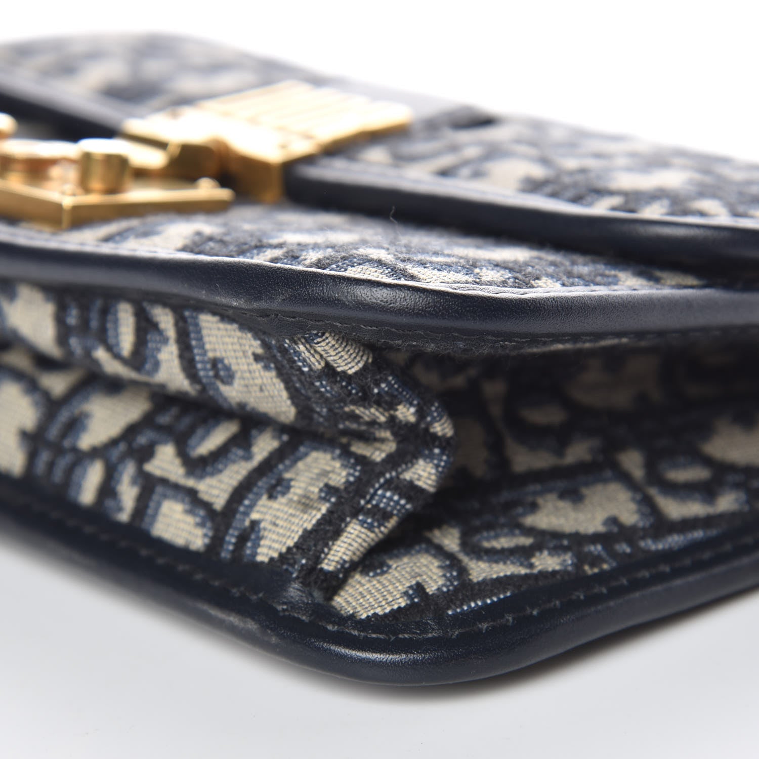 Christian Dior Oblique Small DiorAddict Flap Bag Navy Blue 9 of 13