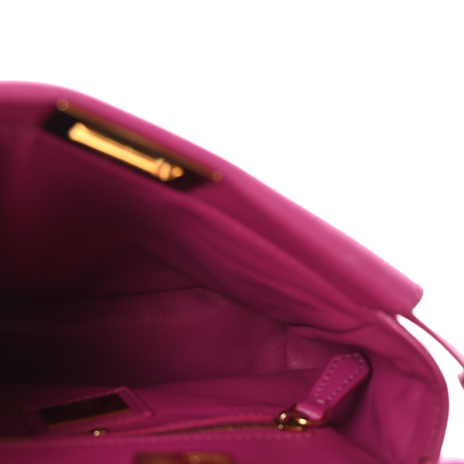 Fendi Nappa Mini Peekaboo Iconic Satchel Magenta 5 of 9